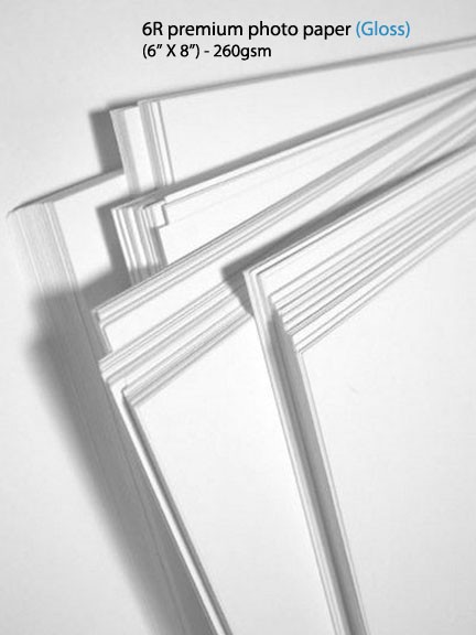 6R premium photo paper (gloss)