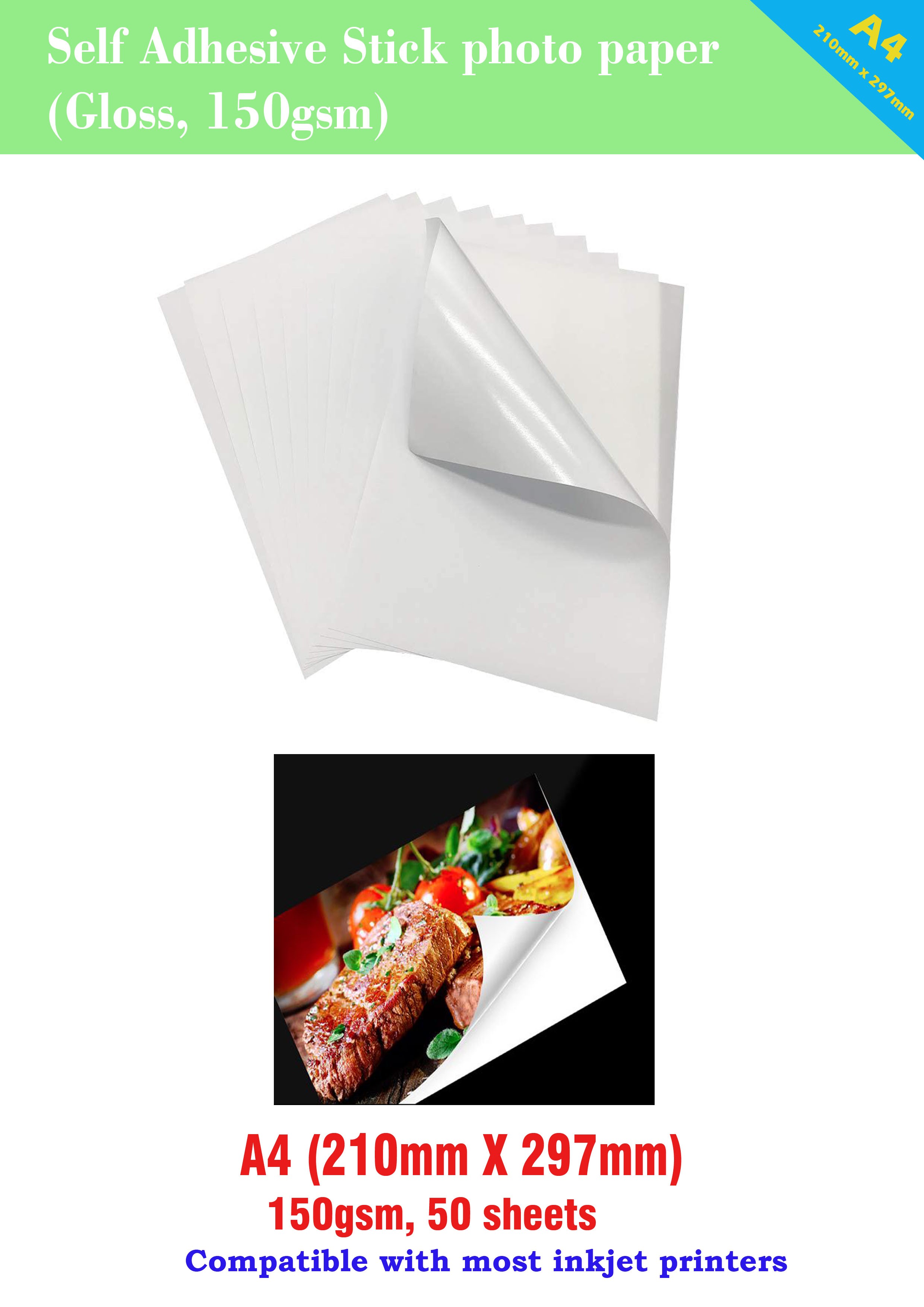 Self-Adhesive Photo Paper - A4 - 10 Feuilles