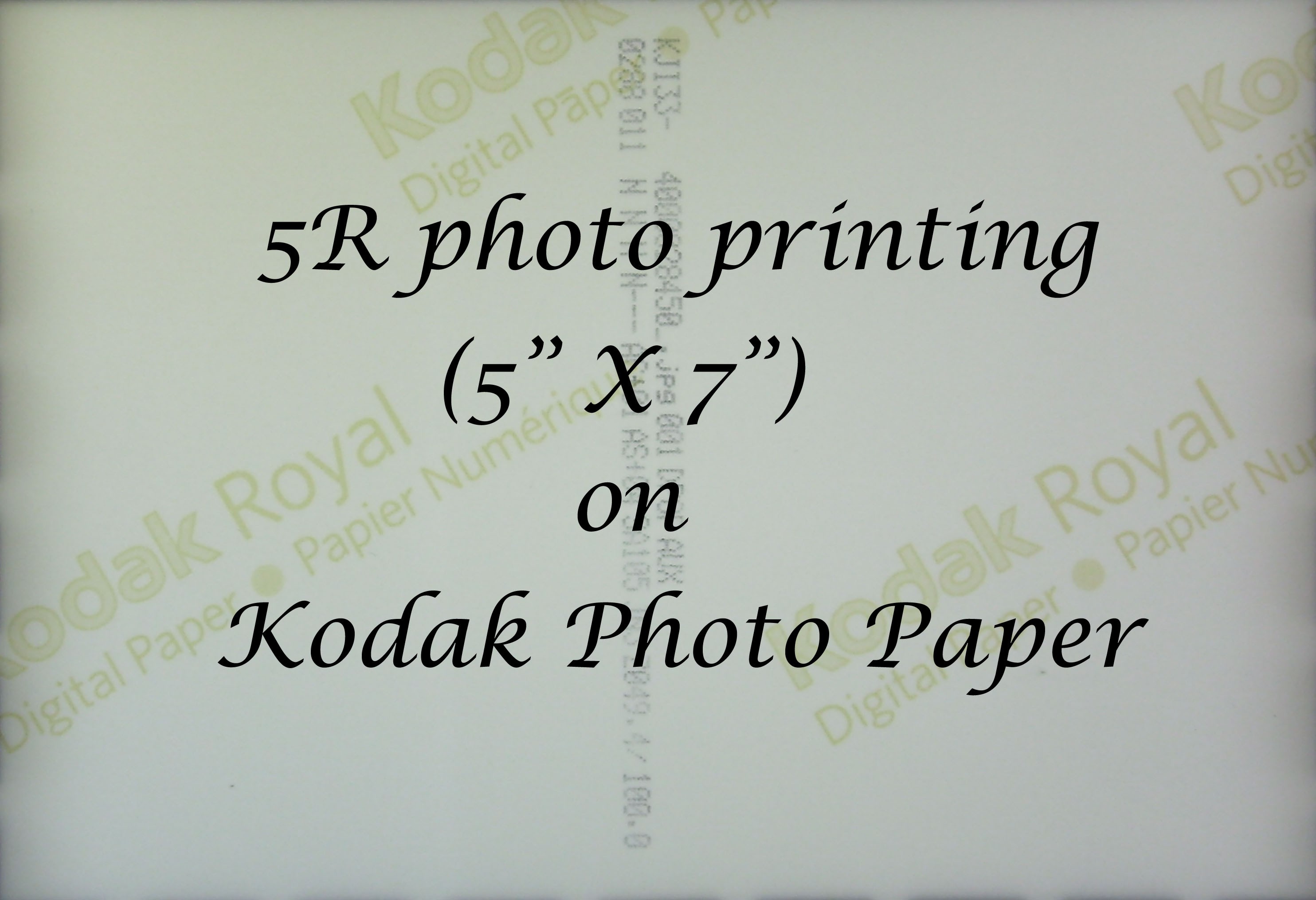5R photo printing