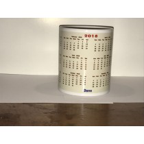Personalised Calendar 2018 coffee mug