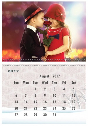 Personalised A4 calendar 2017-2018