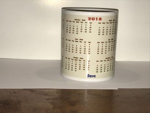 Personalised Calendar 2018 coffee mug