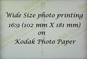 16:9 Wide Size printing