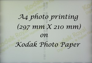 Kodak A4 photo printing
