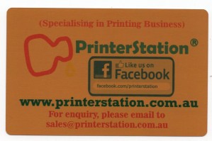 Metal Business Card (Gold, Front Only)