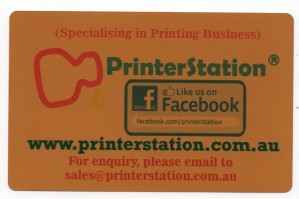 Metal Business Card (Gold, Front Only)