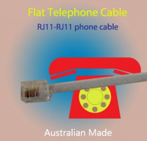 RJ11 6P4C Flat Telephone Cable