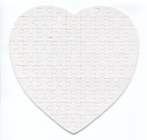 Blank Heart Jigsaw